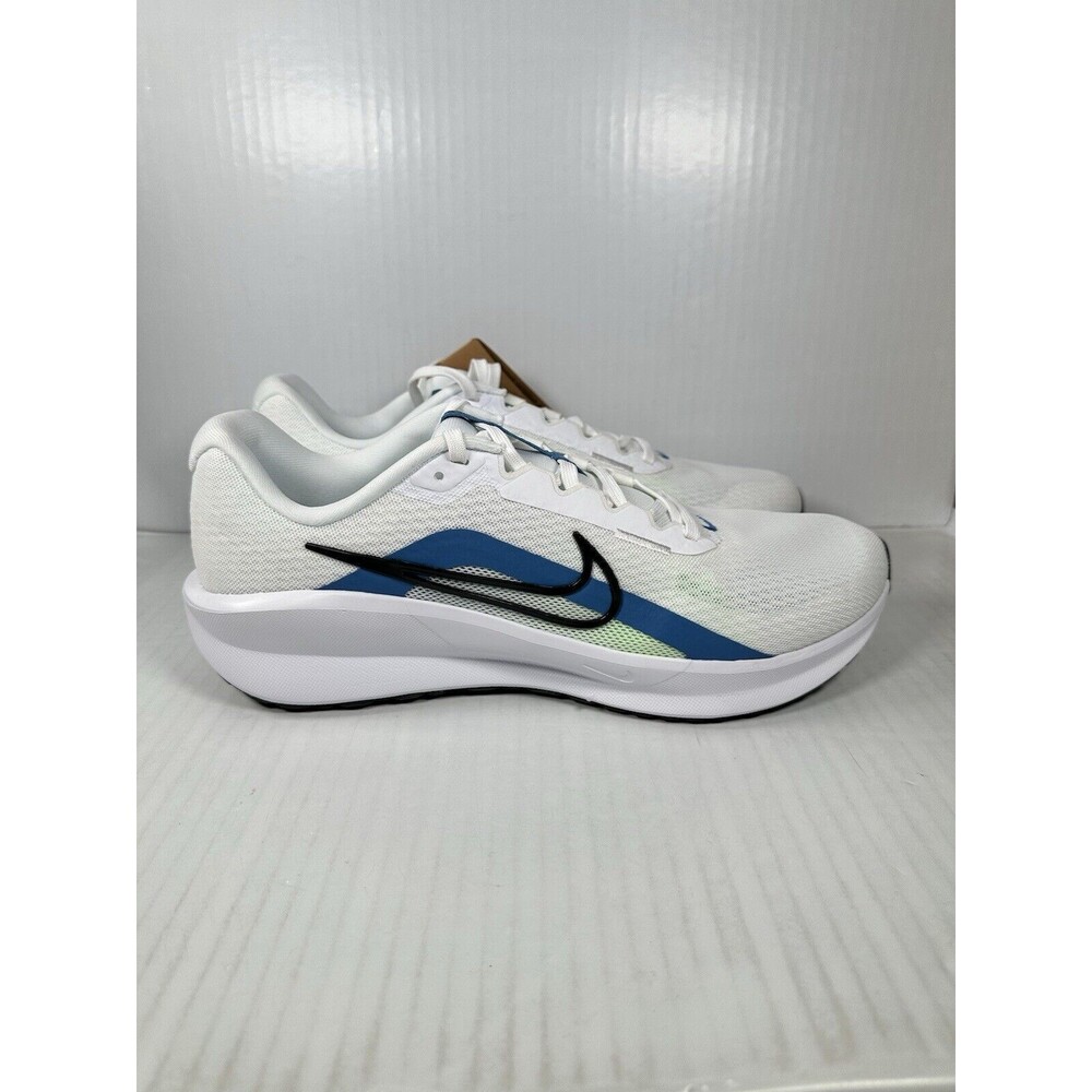 Size 12 Mens Nike Downshifter 13 Running Shoes FD6454-103 White Blue Green NEW